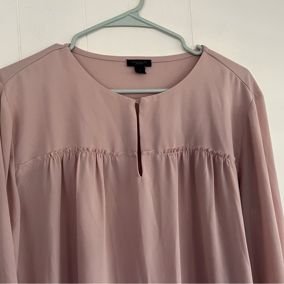 Ann Taylor Factory Blush Pink Blouse Top Size Large - Picture 7 of 11